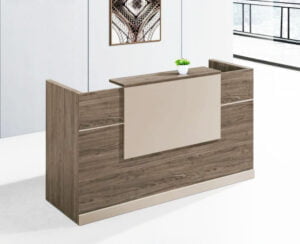 Minimalist Reception Desk in a Contemporary Office Setting