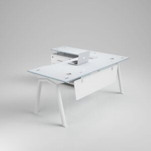 buy Evergreen Corner Glass Modern Office Desk Table