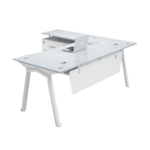 buy Evergreen Corner Glass Modern Office Desk Table