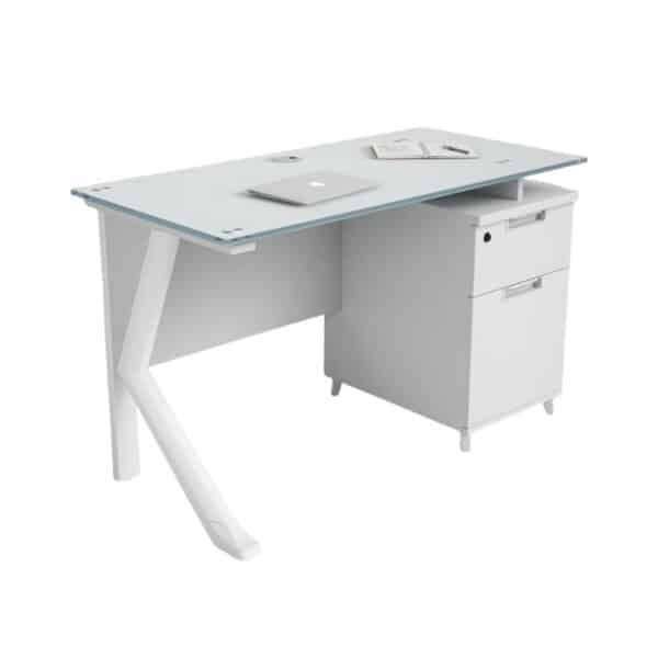 Tempered Glass Boss Manager Office Table