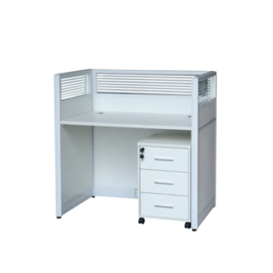 buy single person cubicle workstation white color with Mobile Drawer