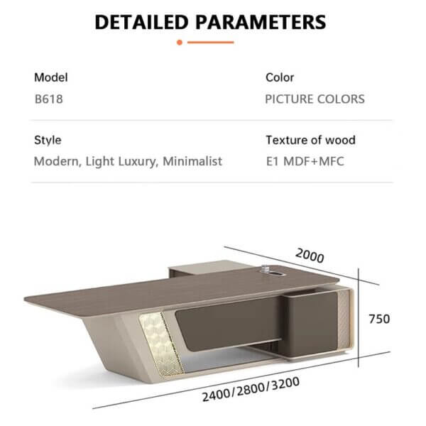 Executive Luxury Office Desk - Image 2