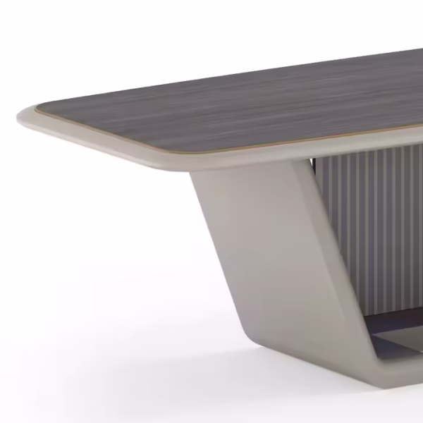 Modern Executive Office Desk with Side Cabinet - Image 2