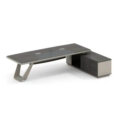 Executive Office Desk with Steel Legs and Side Storage - Image 3
