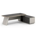 Executive Modern Office Desk with Side Storage - Image 2