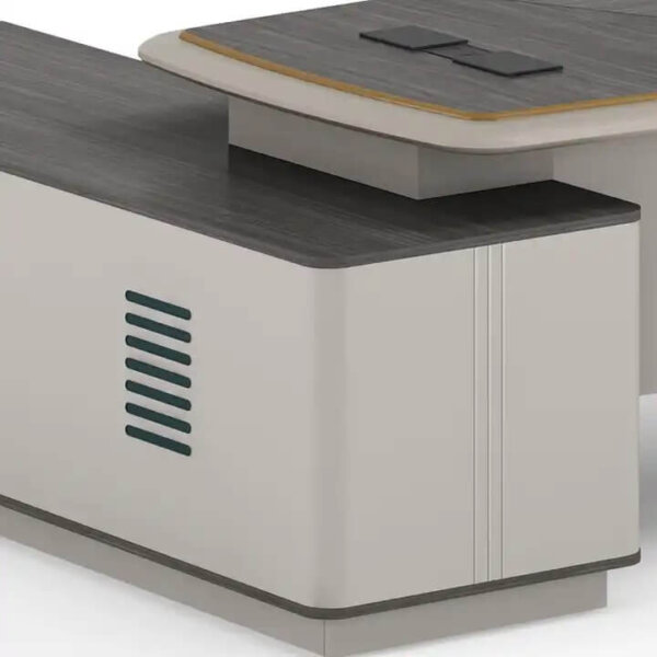 Executive Modern Office Desk with Side Storage - Image 4