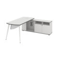 Stylish Executive Office Desk With Metal Legs - Image 2