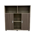 Stylish Multi-Purpose Storage Cabinet Wood Finish