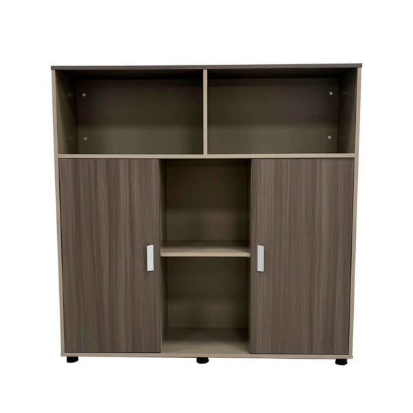 Stylish Multi-Purpose Storage Cabinet Wood Finish - Image 1