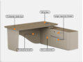 Executive Office Desk with Side Storage Unit - Image 2
