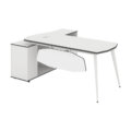 Stylish Executive Office Desk With Metal Legs
