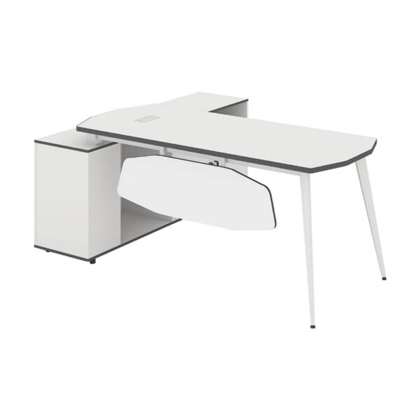 Stylish Executive Office Desk With Metal Legs - Image 1