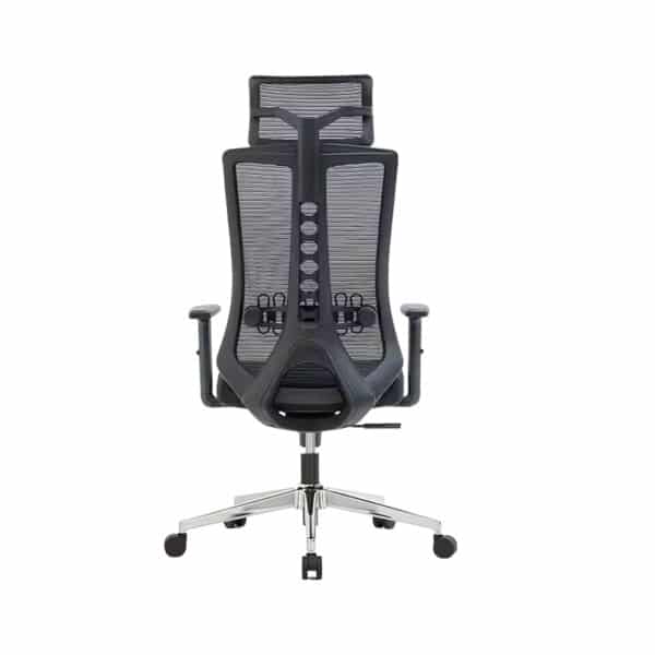 High-Back Ergonomic Mesh Office Chair with Adjustable Headrest and Lumbar Support - Image 2