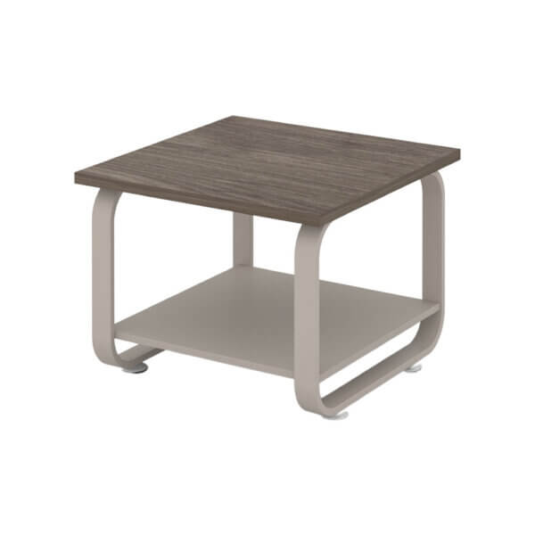 Modern office side table with walnut top and metal frame in Ajman