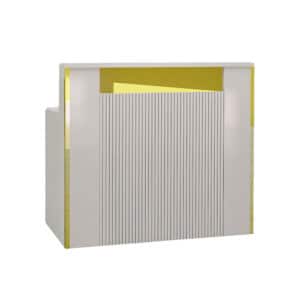 buy gold-white-modern-Reception-desk