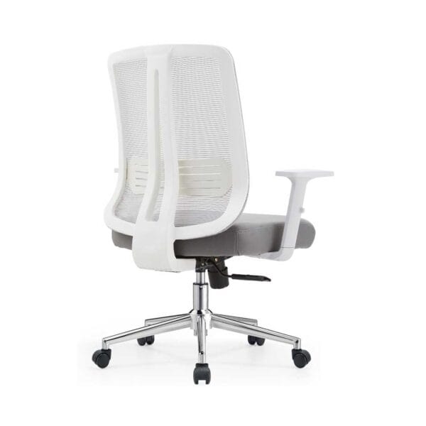 Ergonomic Mesh Medium-Back Office Chair White - Image 3