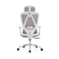 ErgoMesh High Back White Office Chair with Headrest - Image 3