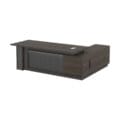 Executive L-Shaped Office Desk Coffee Grey