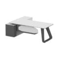 EliteEdge Executive Office Desk White Grey