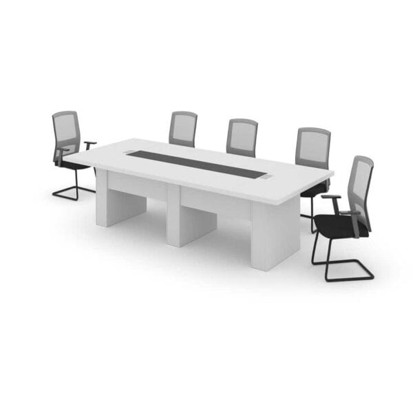 Modern White Conference Office Meeting Table - Image 1