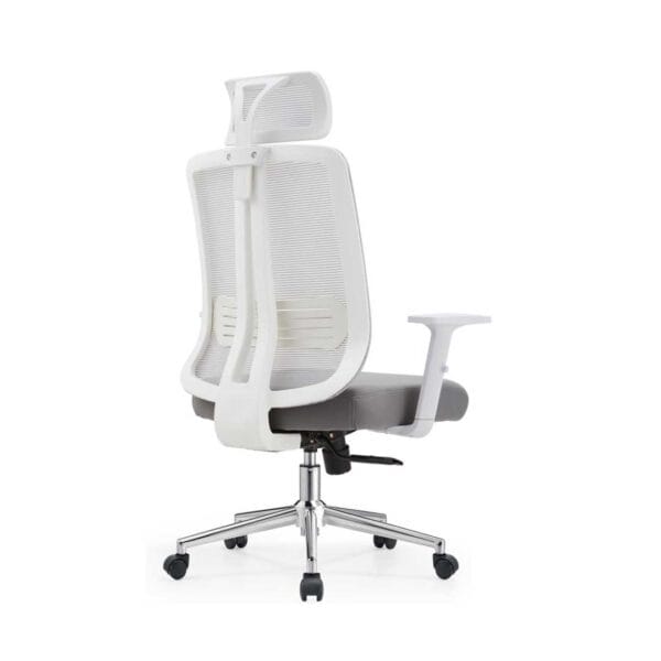 Ergonomic Mesh High-Back Office Chair White - Image 3