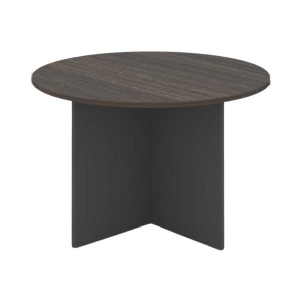 Coffee Grey Round Meeting Table - Image 1
