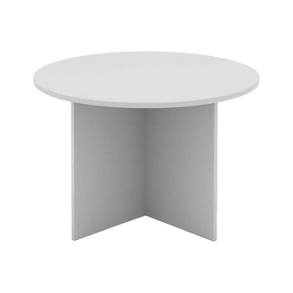 Round Meeting Table with White Base - Image 1